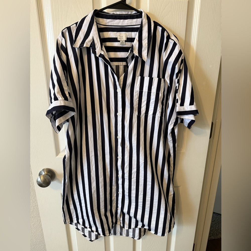 Striped shirt dress